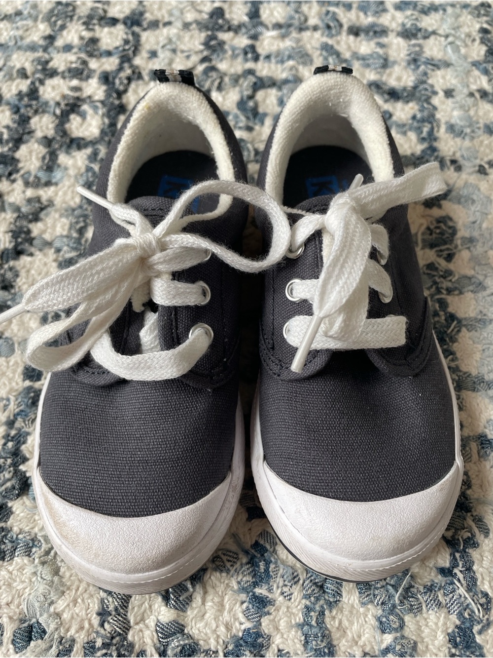Keds Kids Navy and White Canvas Lace-Up Sneakers